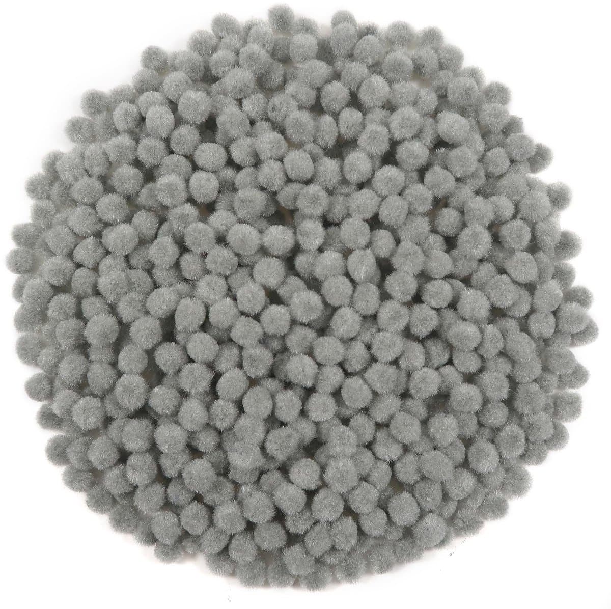 Pompons Pluizige Pompons Ballen Grijze Pompoms voor doe-het-zelf Ambachten Decoraties