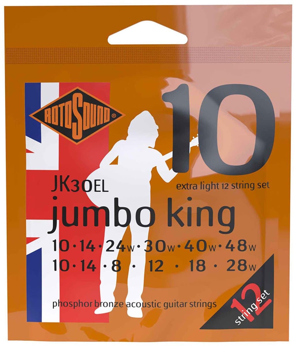 Rotosound JK30EL Jumbo King Akoestische Gitaarsnaren 12-Snarig (10-48)