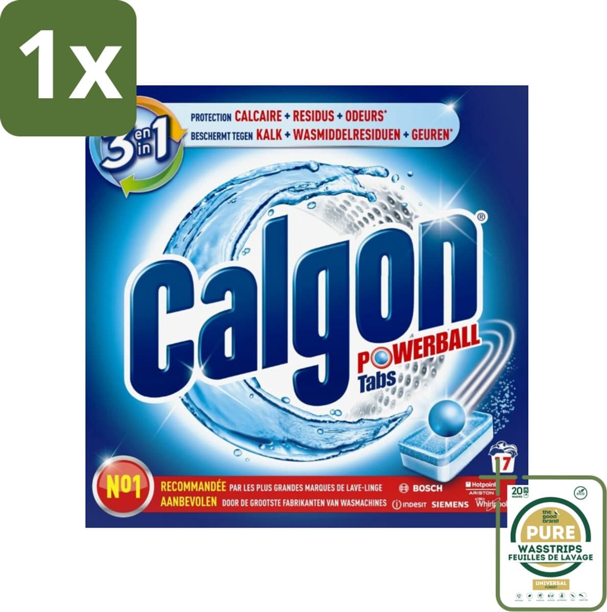 1 x Calgon - Ontkalkingsmiddel - Tegen Kalk, Wasmiddelresiduen & Geuren - 17 Tabletten- Ontkalkingsmiddel - Wasmachine Bescherming - Kalkvoorkomend - Wasmiddelresiduen - Geurenverwijdering