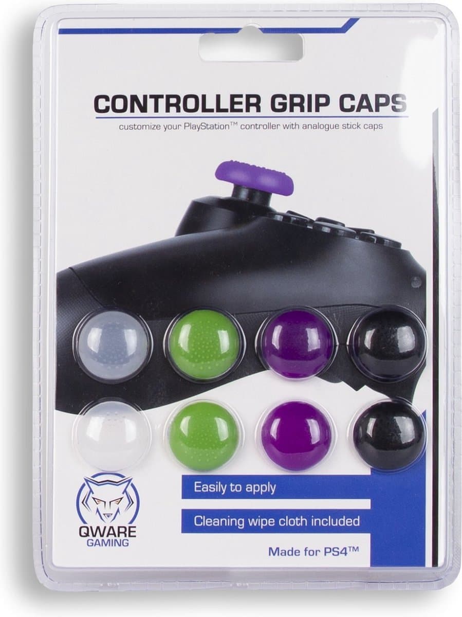 Qware PS4 Controller Caps - Thumb Grips voor PS4 Thumbsticks