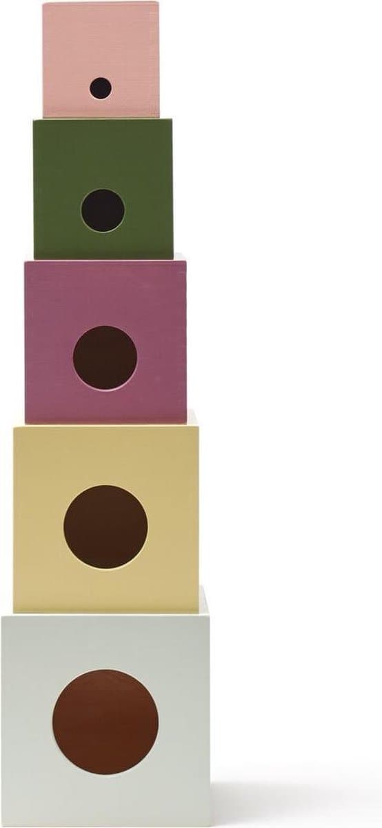 Kids Concept - Edvin - Cubes Wood 5 pcs (1000451)