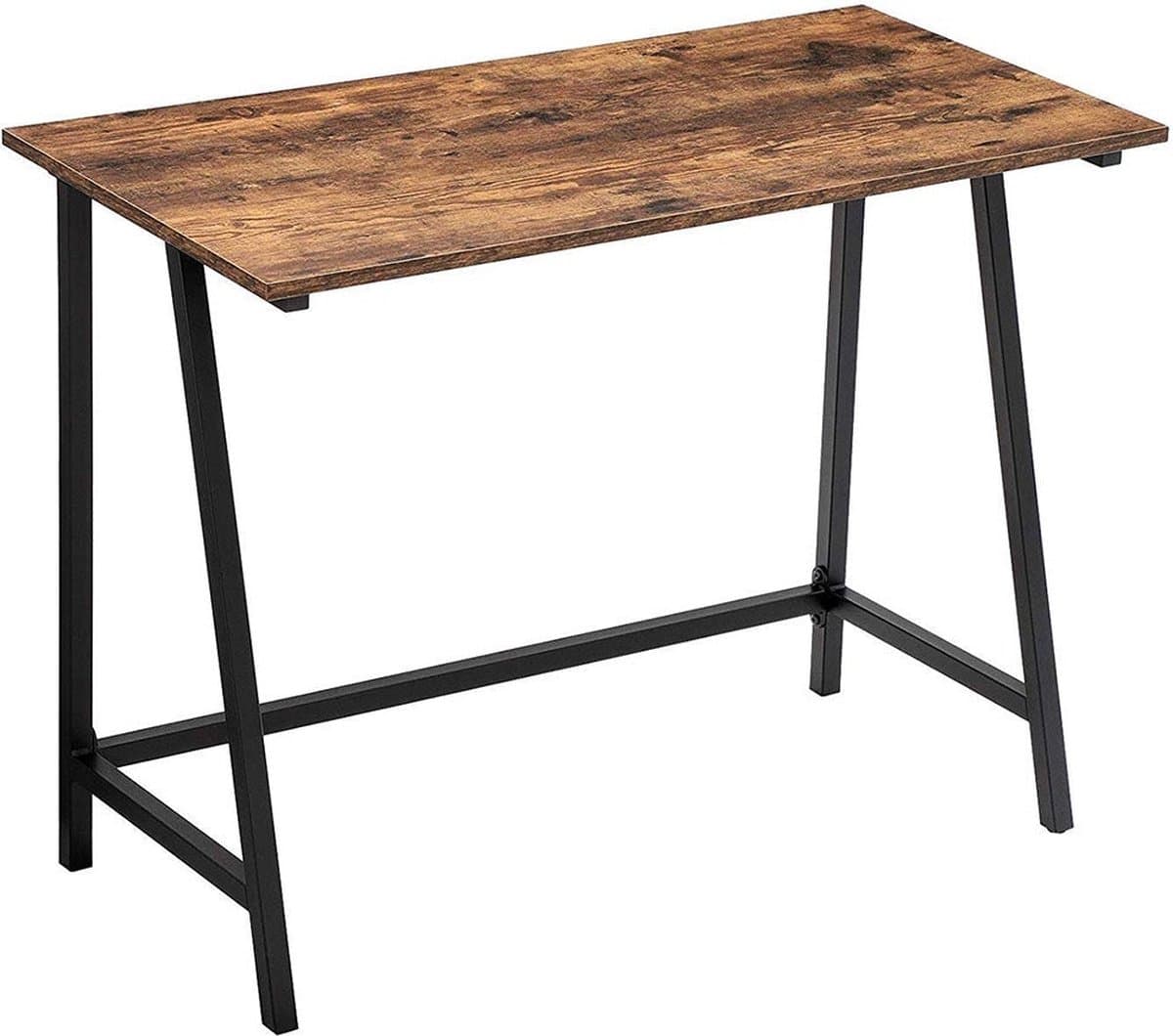 Bureau - Houtenbureau - Kantoorbureau - Computertafel - Vintage Bruin / Zwart