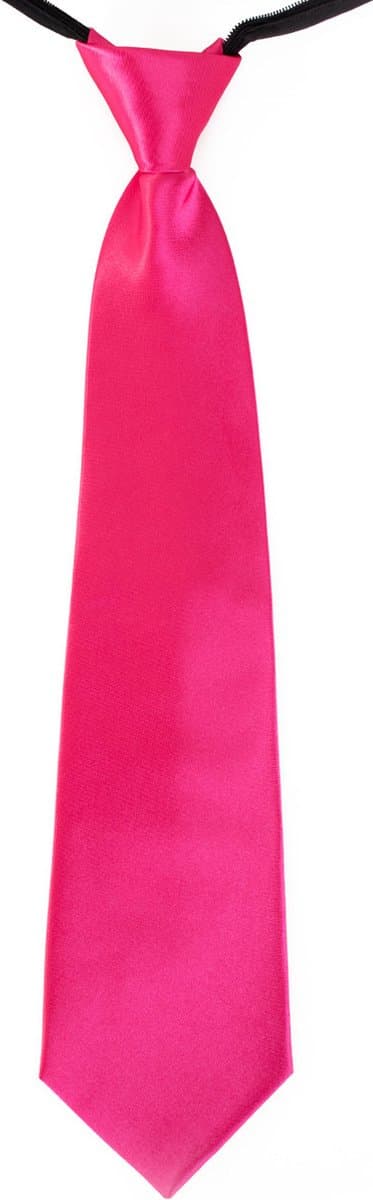 Carnaval verkleed stropdas - roze - volwassenen - 40 cm - met elastiekje om vast te maken