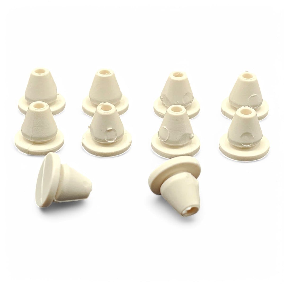 Fixem 10x Aanslagdopjes Wit – Rubber Deurbuffer & Kozijnbuffer – Duurzame Bescherming Tegen Stoten – Dunne 2mm Stootrand – Geruisloze Sluiting – Eenvoudig te Monteren – Past in 6mm Gaten – Set van 10