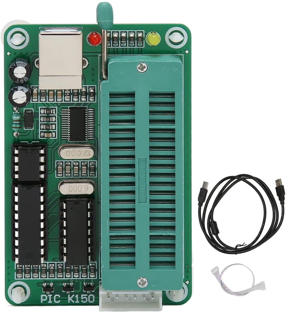 Zeynomax K150 Microcontroller - USB Programmer - Compact en gebruiksvriendelijk - 40-pins DIP-programmeeraansluiting - Voor branden en coderen...
