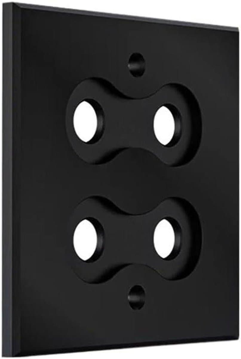 Luidspreker Verbindingspost Paneel - Audio Terminal Muurplug - Home Cinema Installatie - 4 Gaten Ontwerp - 86x86MM - Zilver