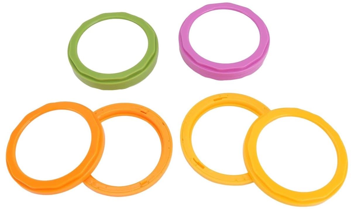 Anti-oxidatie opslagbox voor fruit en groenten, 4-delige set luchtdichte silicone bewaardozen voor koelkast, ideaal voor knoflook, uien en avocado's