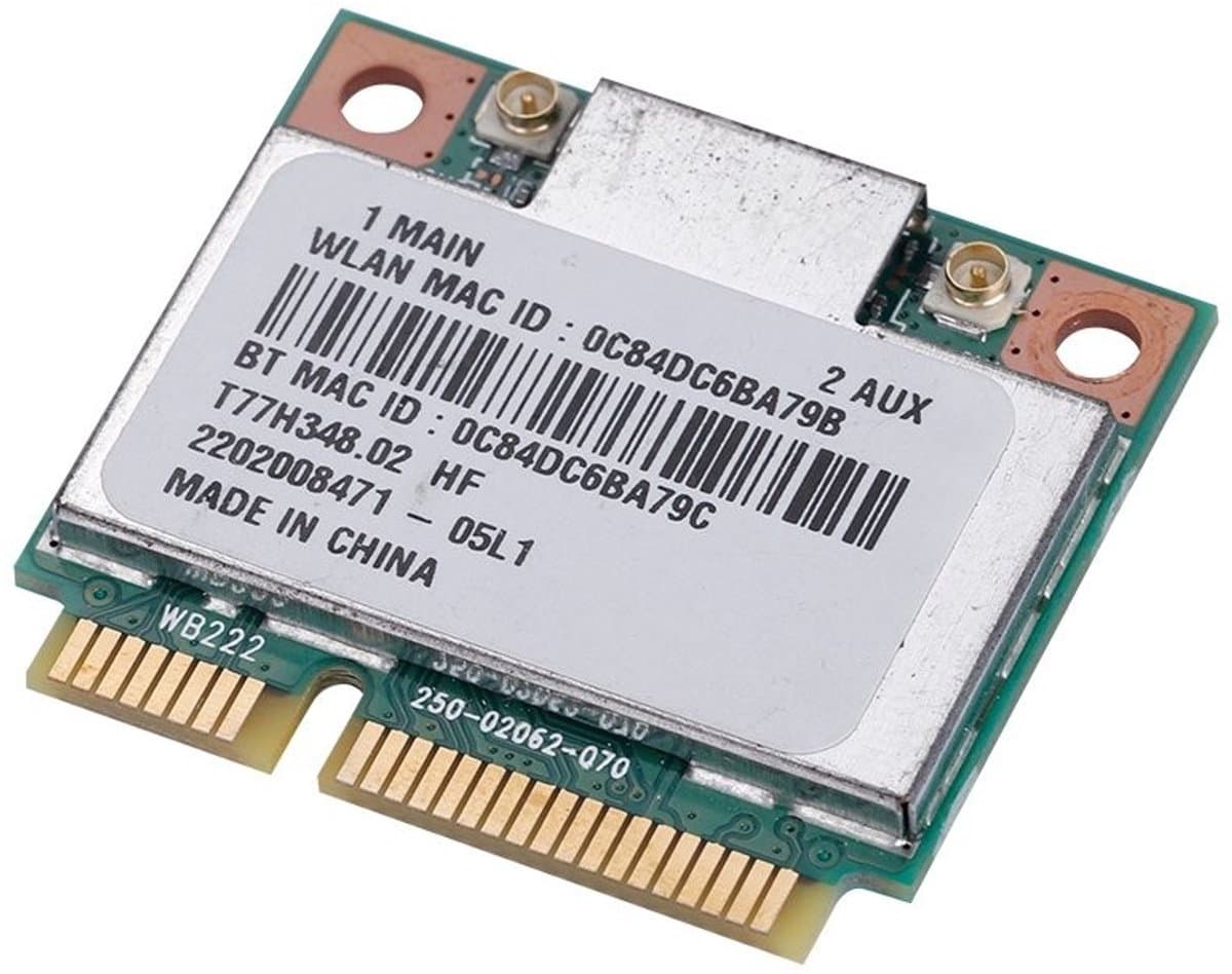Allecto - WIFI Kaart - Dual Band - 300 Mbps - Mini PCI-E - Bluetooth 4.0 - Voor Laptops - Standard