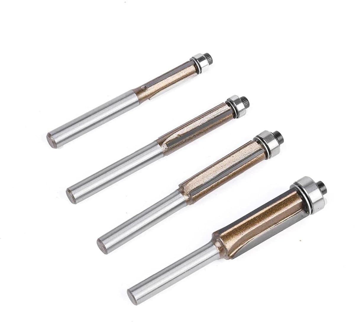 Houtfrees Bit - Router Bit - Precisie Houtbewerking - Met Bodemlager - 6mm Schacht - Metaal