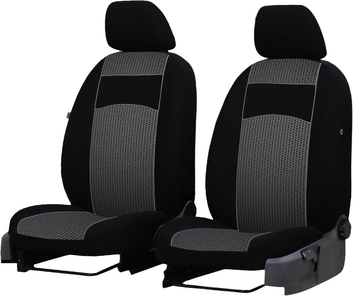 Autostoelhoezen - Stoelbekleding - Auto Interieur - Universele Pasvorm - 2 Delig - Grijs