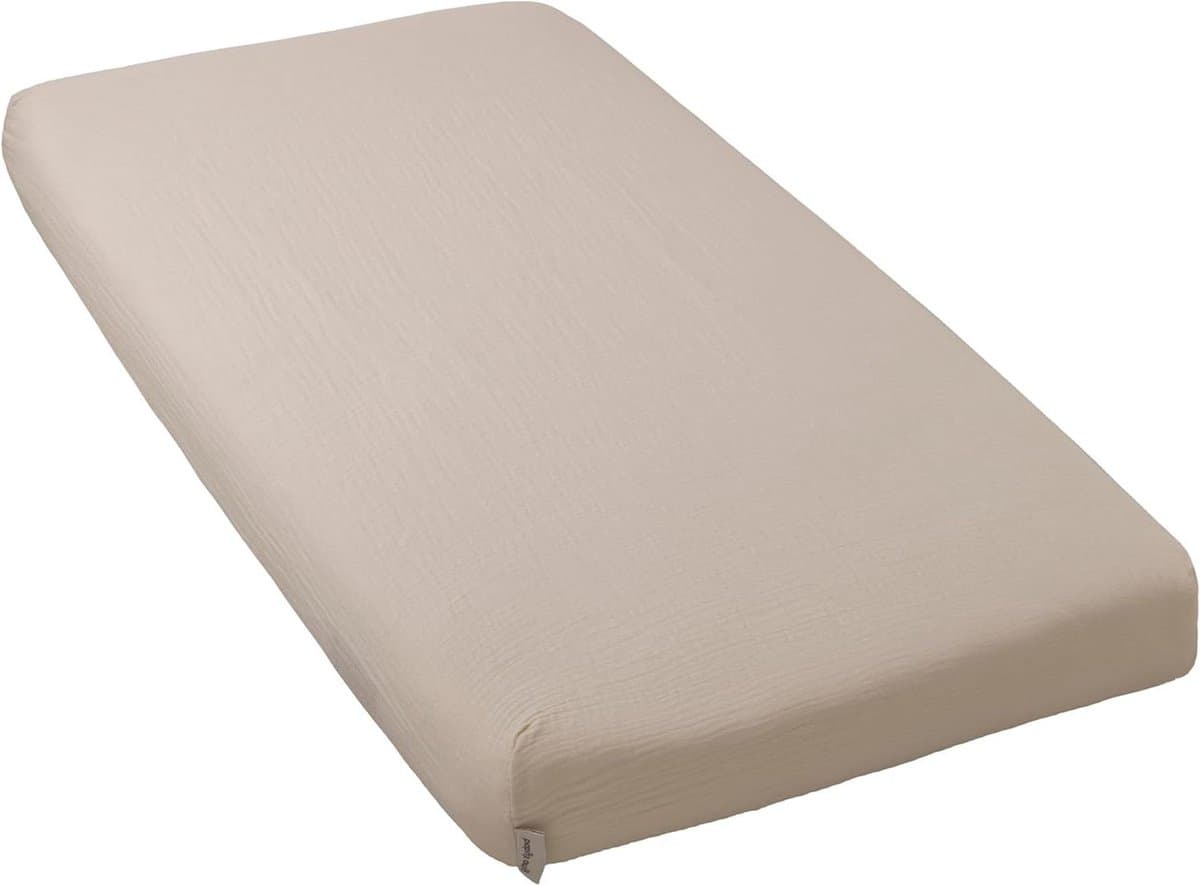 Hoeslaken Baby - Ledikant Laken - Zachte Slaap - Elastische Rand - 60x120cm - Beige