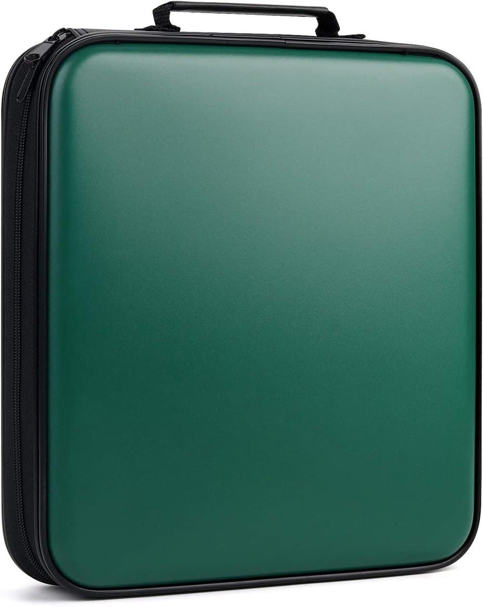DVD CD Opbergmap - Disc Binder - Media Organiseren - 160 Capaciteit - 31x28x5.5 cm - Groen
