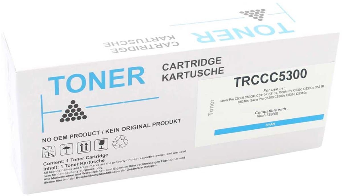 Ricoh - Toner cartridge - C5310S - Cyaan - 26.000 pagina’s - Huismerk - geschikt voor Lanier Pro C 5300, Lanier Pro C 5300 S, Lanier Pro C 5310, Lanier Pro C 5310 S, Ricoh Pro C 5300, Ricoh Pro C 5300 S, Ricoh Pro C 5310, Ricoh Pro C 5310 S