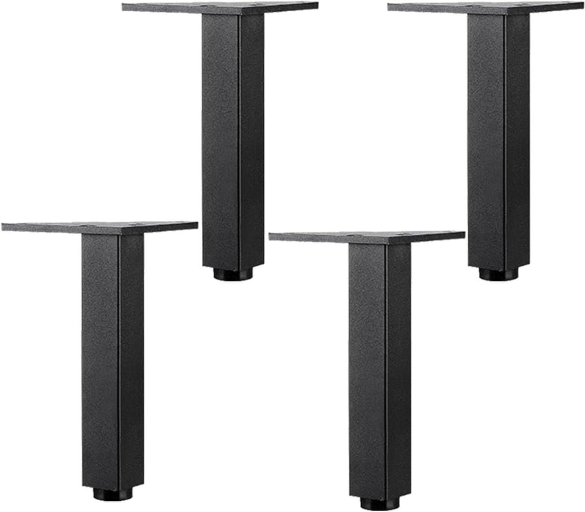 Verstelbare Bankpoten - Meubelpoten Sokkelvoet - Meubels Stabiliseren - Aluminiumlegering Geanodiseerd - 20 cm - Zwart