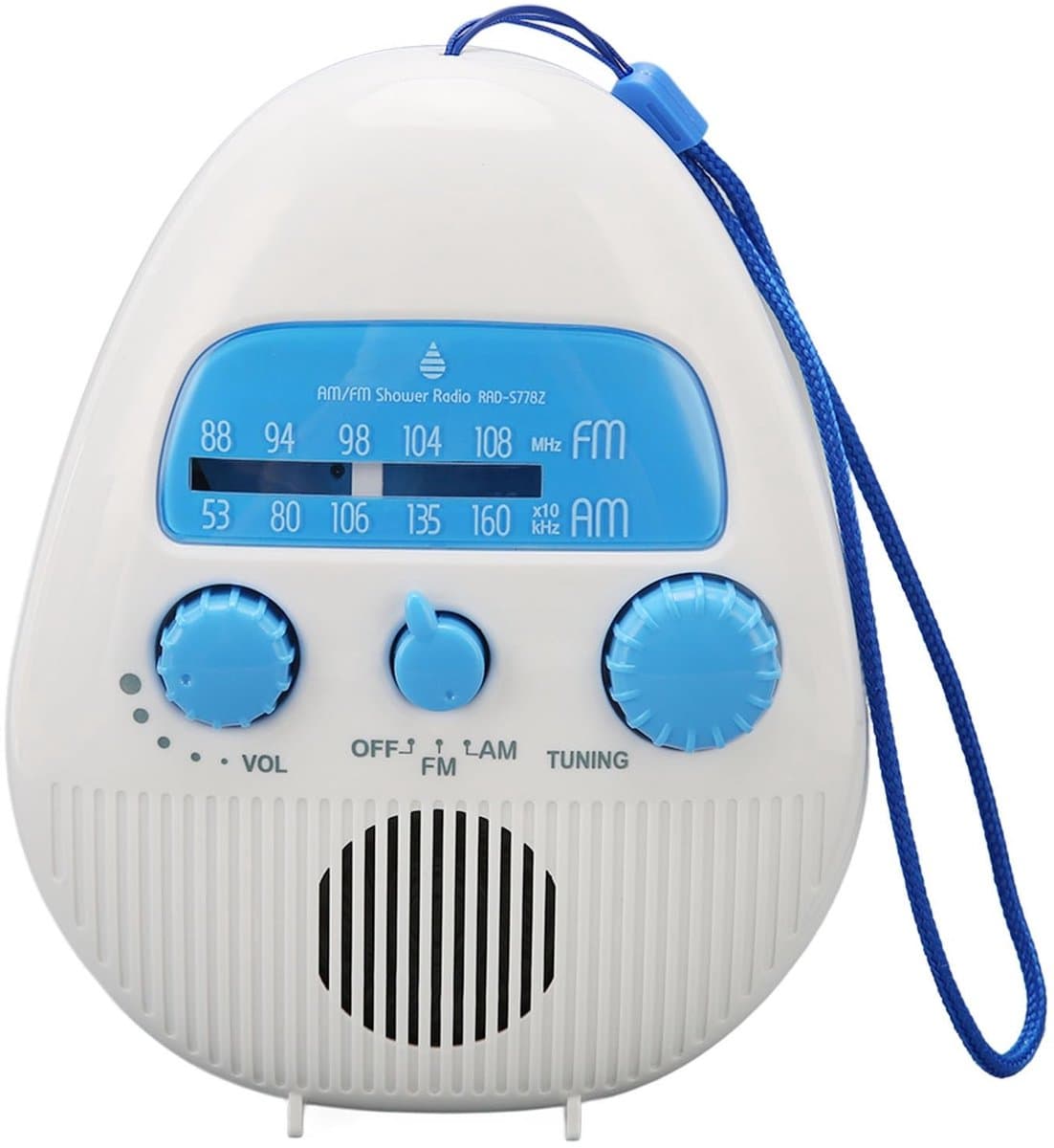 Dailygoody - Draagbare Doucheradio - Waterdicht - Ingebouwde Luidspreker - FM en AM Ontvanger - Ideaal voor Badkamer - Compact en Lichtgewicht