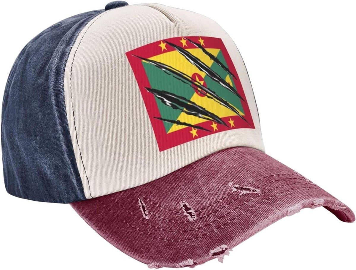 Verstelbare Pet - Sport Cap - Zonnebescherming Buiten - Vintage Kleurblok Design - 16 x 7 x 9 cm