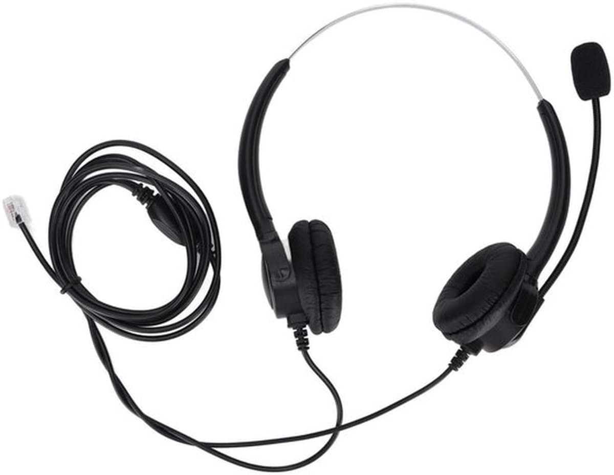 - USB-headsets met Microfoon - RJ9 Bedrade Telefoonhoofdtelefoon - Ruisonderdrukking - Geschikt voor Callcenter - Binauraal - Ideaal voor K...