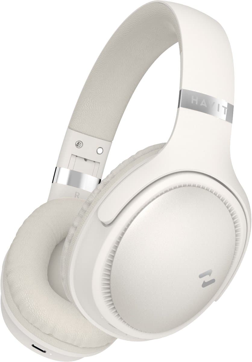 Havit H630HT Draadloze Over-ear Koptelefoon - Beige - Opvouwbare Koptelefoon met 36 uur batterij & Multifunctionele Knoppen
