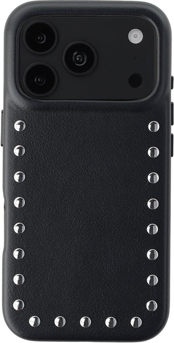 Selencia Hoesje - Geschikt voor Apple iPhone 18 Pro / 17 Pro - Studs Backcover geschikt voor MagSafe - Velvet Black