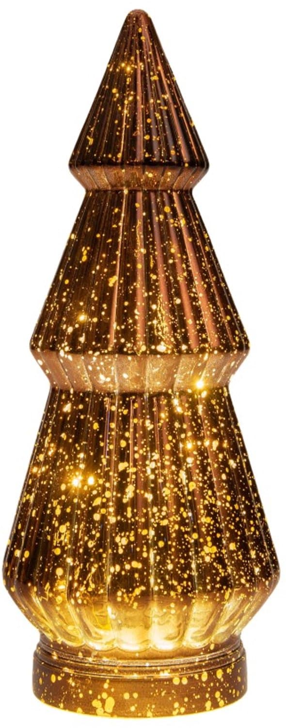 Annas collection - Boompje glas LED 23,5x10 cm brons