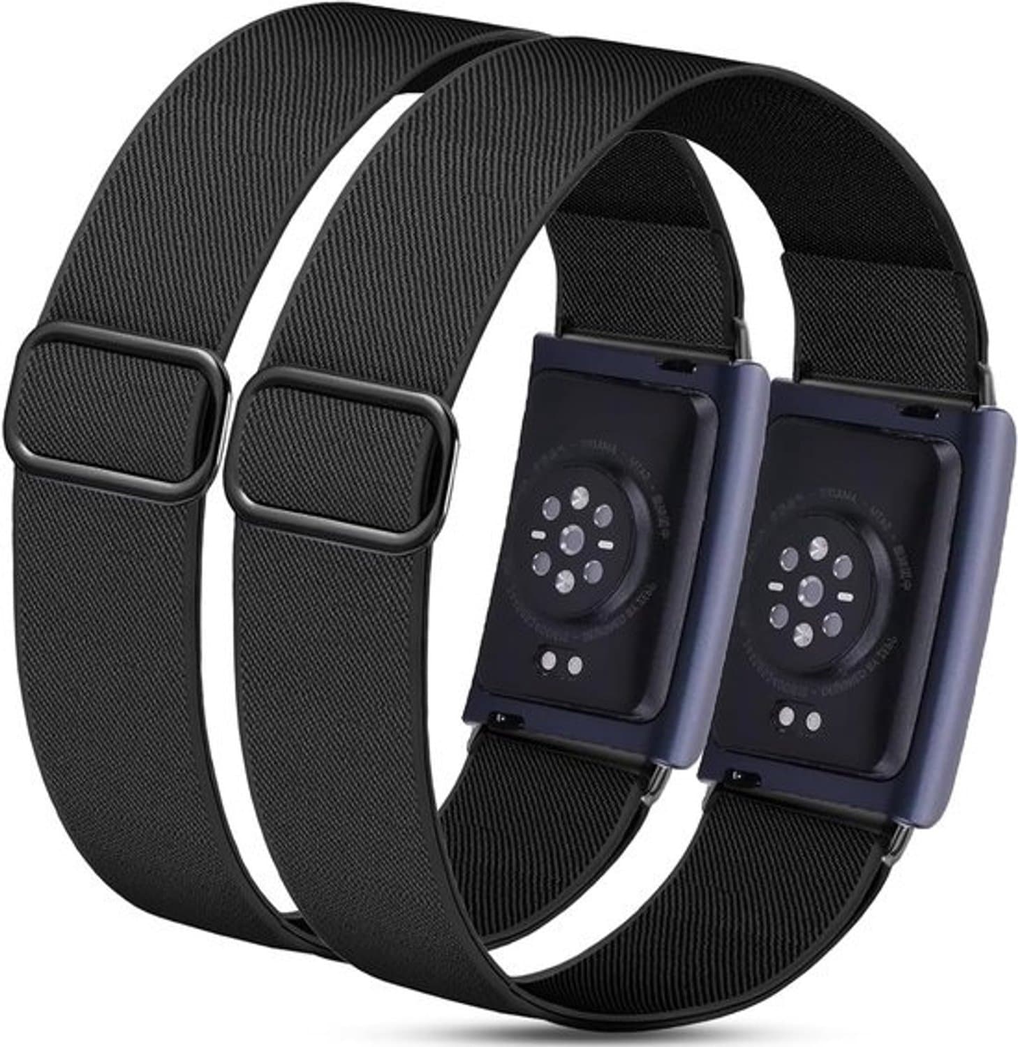 Armband voor Amazfit - Reserveband Sportlus - Fitness Tracker - Nylon Bicepsband - 22 mm - Zwart