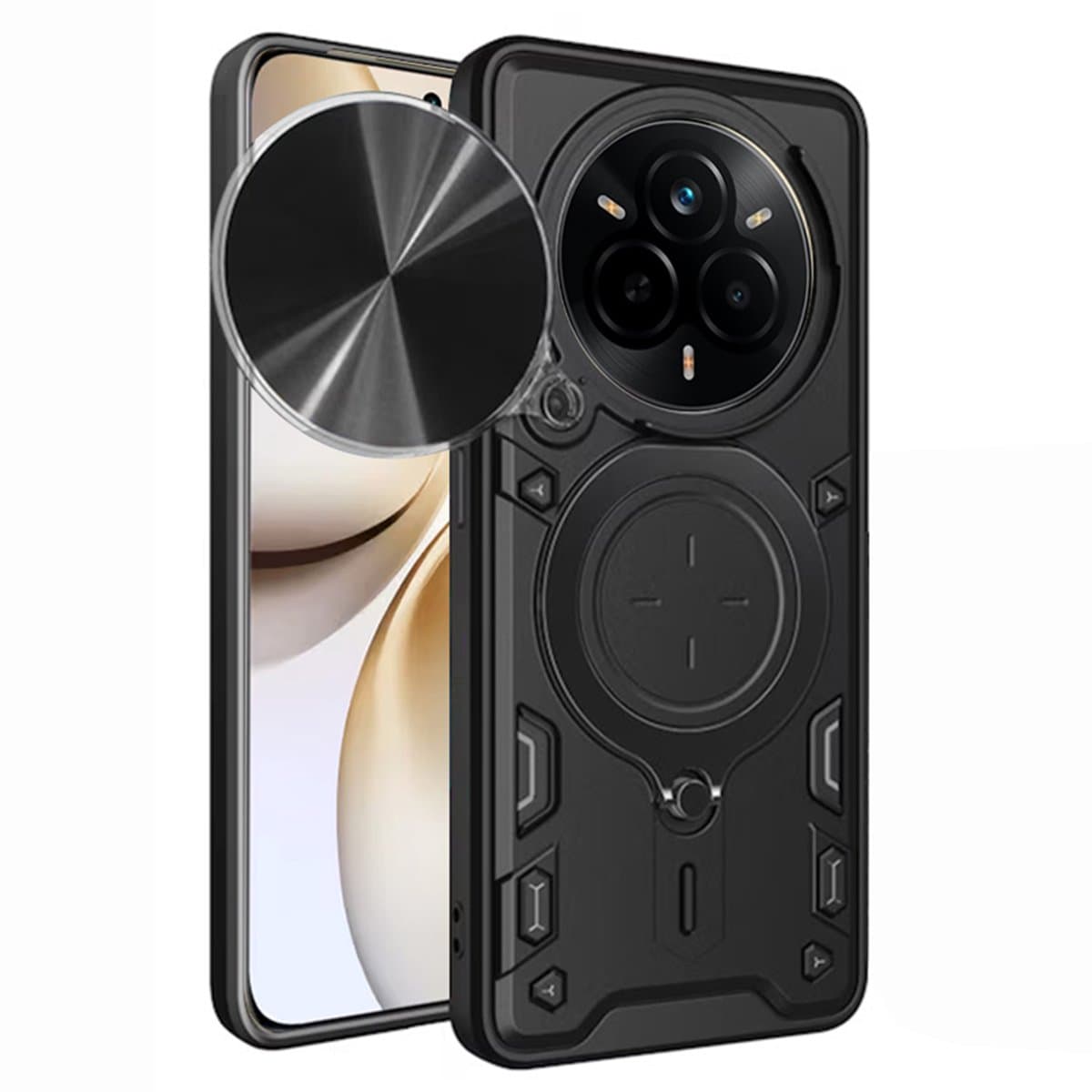 Hoesje geschikt voor Realme 14 Pro Plus - Techsuit CamGuard Pro Back Cover - Zwart