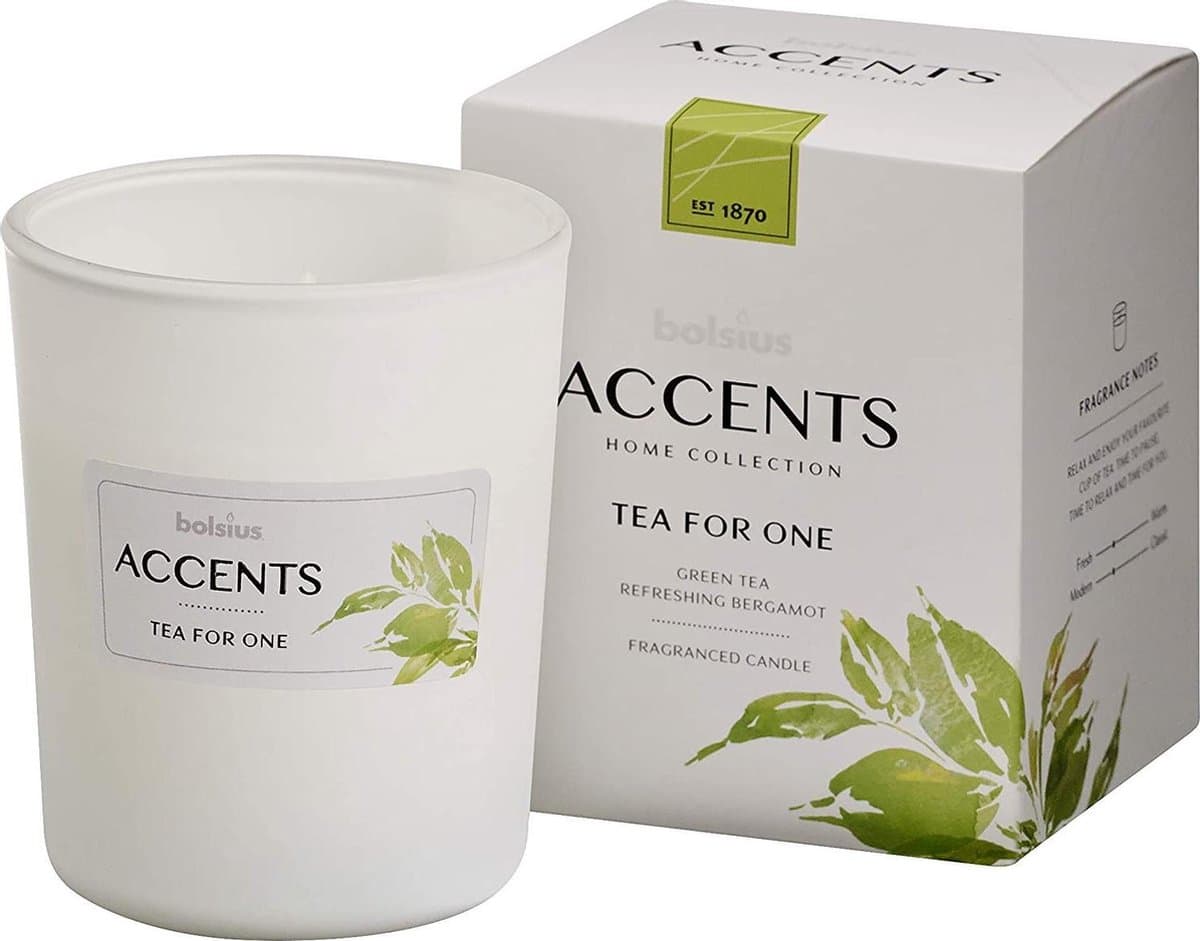 Bolsius Geurkaars in glas ' Tea for one'