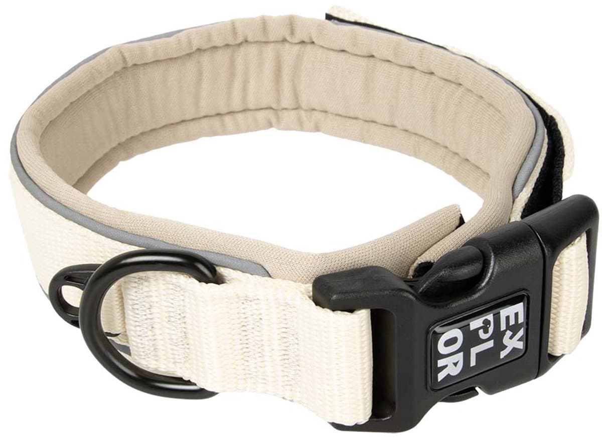 duvoplus EXPLOR Ultimate Fit halsband Comfy Fashion voor honden S-34-38cm antique white