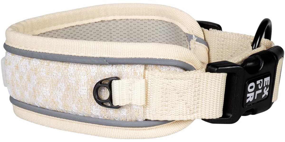 duvoplus EXPLOR Ultimate Fit halsband Control Fashion voor honden XL-52-61cm antique white