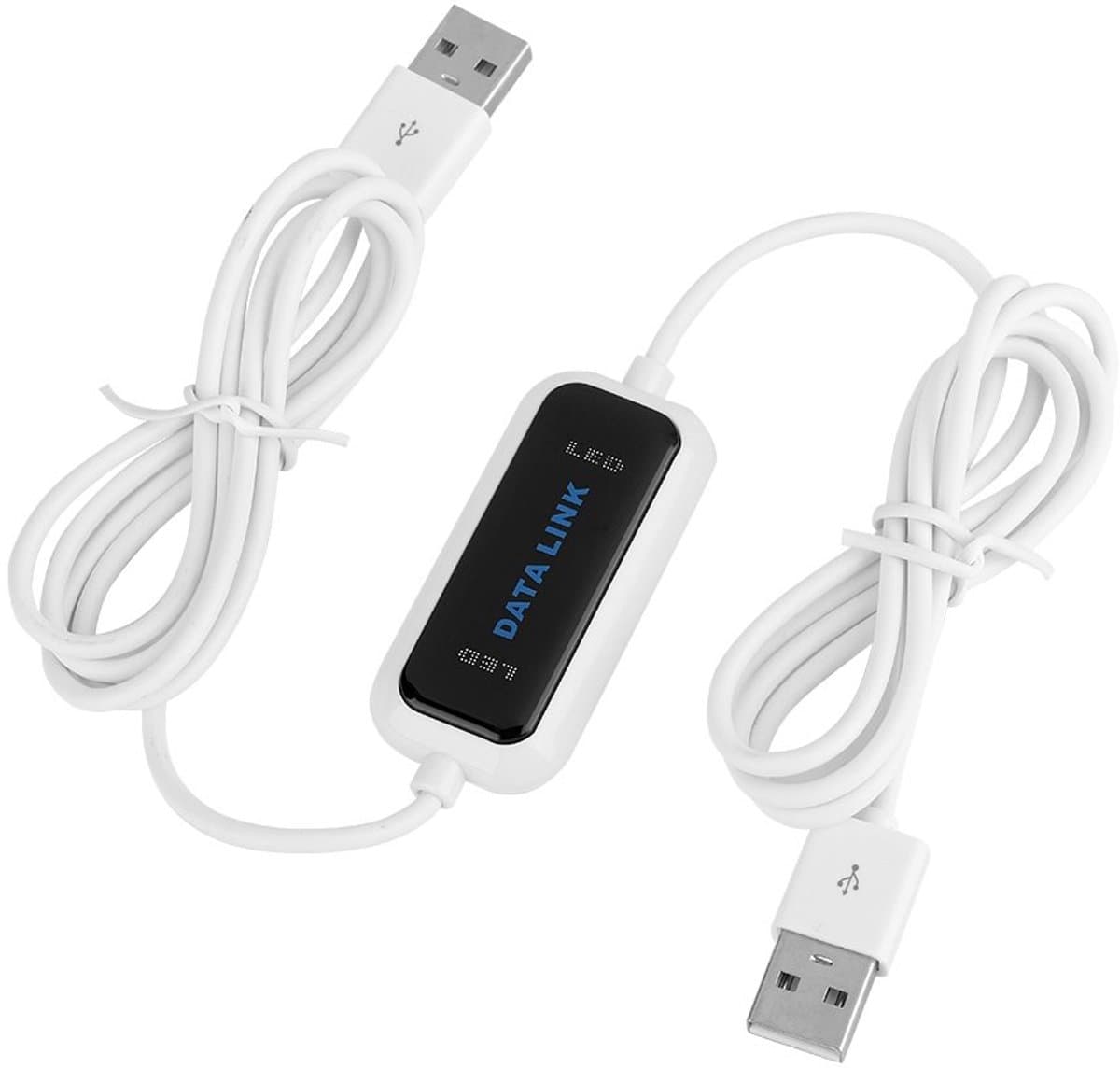 USB 2.0 Laptop Datalink File Transfer Cable, Online Laptop PC to PC Data Link File Transfer Cable Bridge High Speed Laptop USB to USB PC Data File Transfer Cable Link Direct Copy Tu