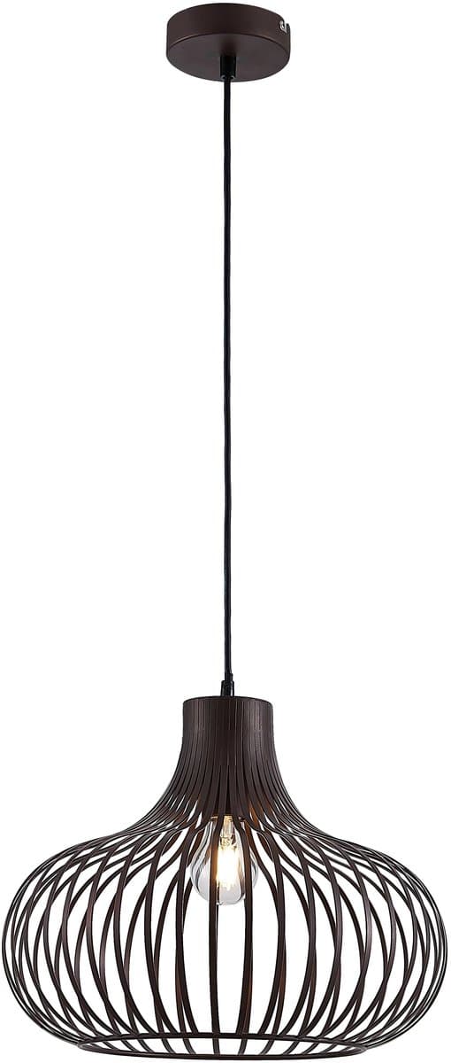 Globo - hanglamp - MATEO - bruin - metaal - draadlamp - E27 - 33370111X