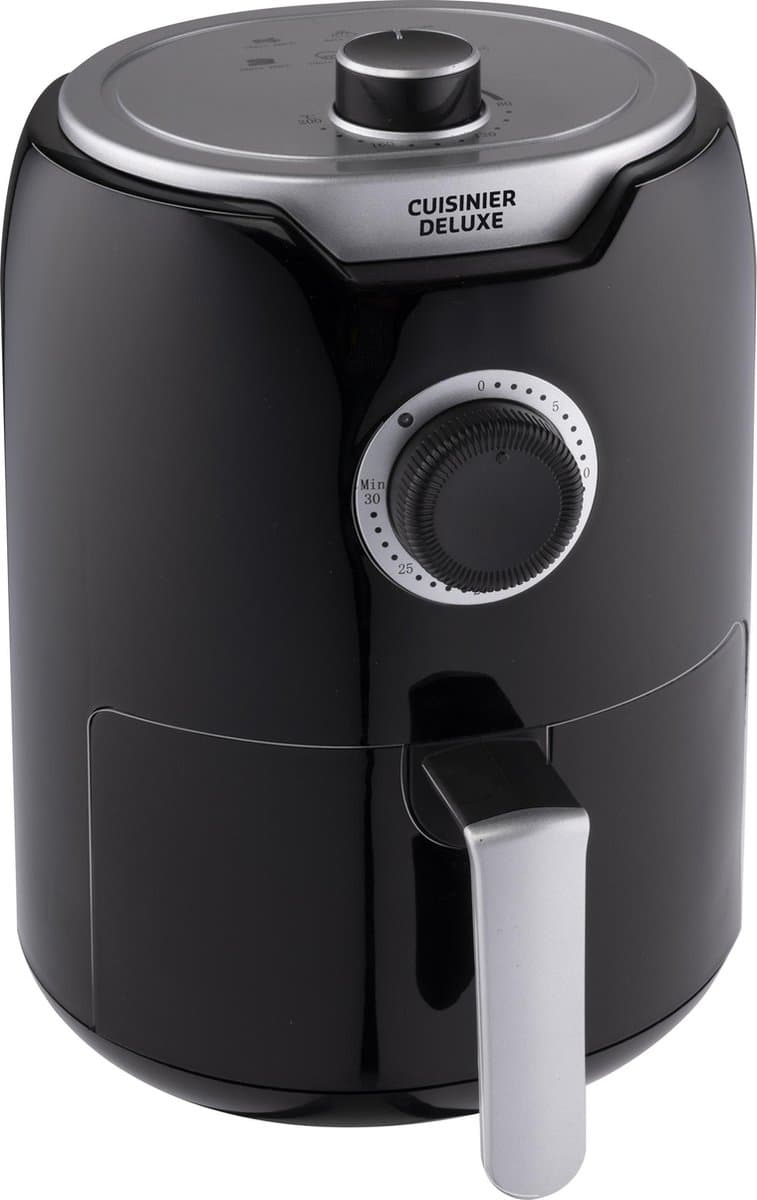 Cuisinier Deluxe Hetelucht friteuse - Airfryer - Gezond Frituren - Hetelucht Frietpan - met Timer - 2 Liter