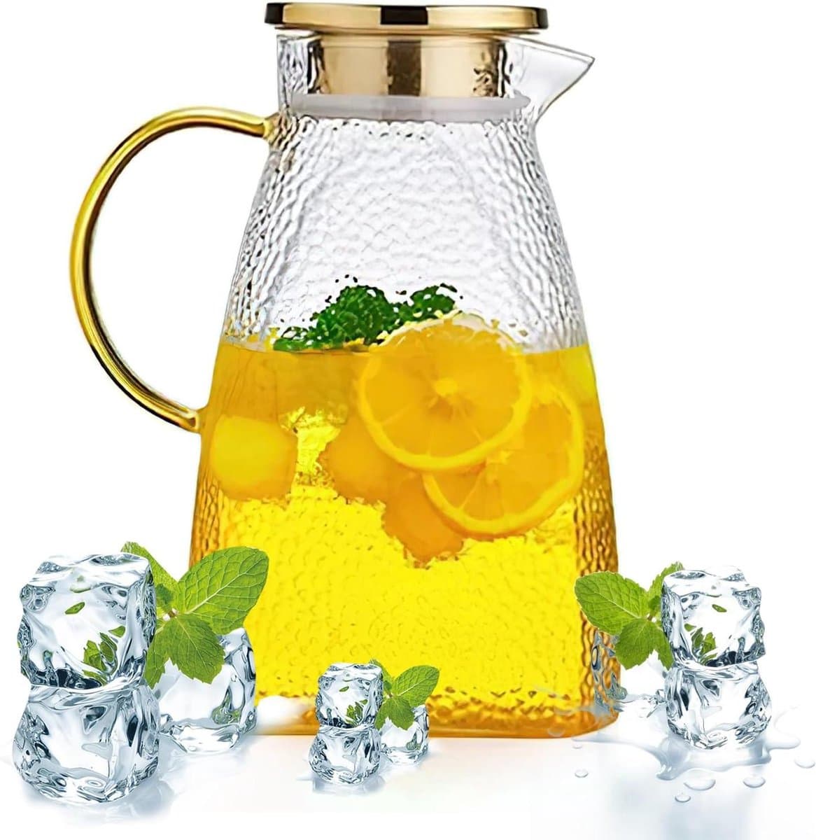 Glazen karaf 18 liter lekvrije koelkastdeur - grote karaf ijsthee kruik - borosilicaatglas waterkaraf - water en sappen