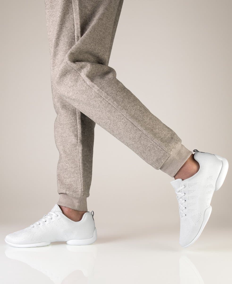Suny 4060 Witte Danssneakers voor Heren – Splitzool met Draaipunten voor Soepele Draaibewegingen - Dansen binnen en Buiten - Salsa, Bachata, Line dance - SUNY - wit - 39 1/3