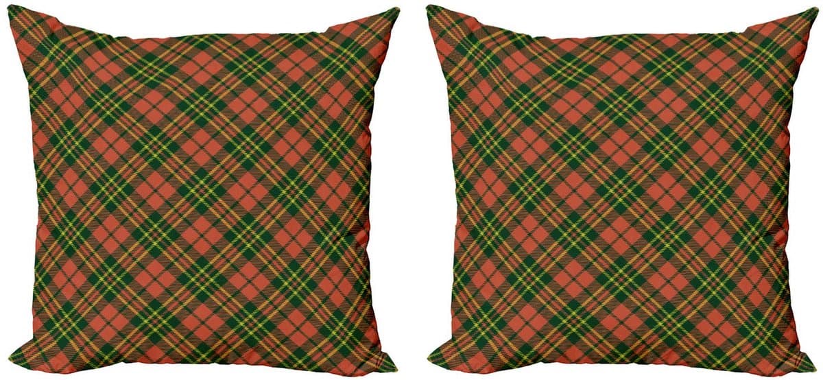 ABAKUHAUS Kussenhoes Set – 2×50×50 cm – Omkeerbaar dessin – Microvezel