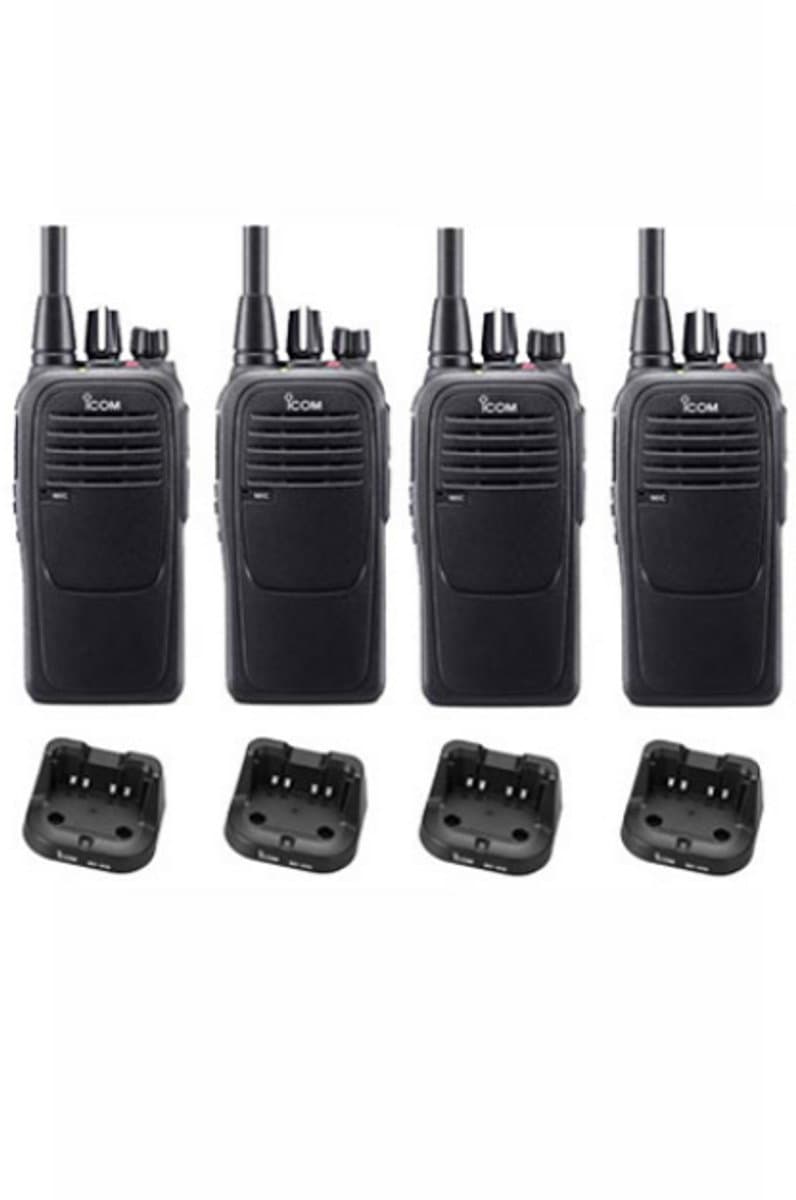 Set van 4 Icom IC-F29SR2 UHF PMR446 IP67 Waterdicht