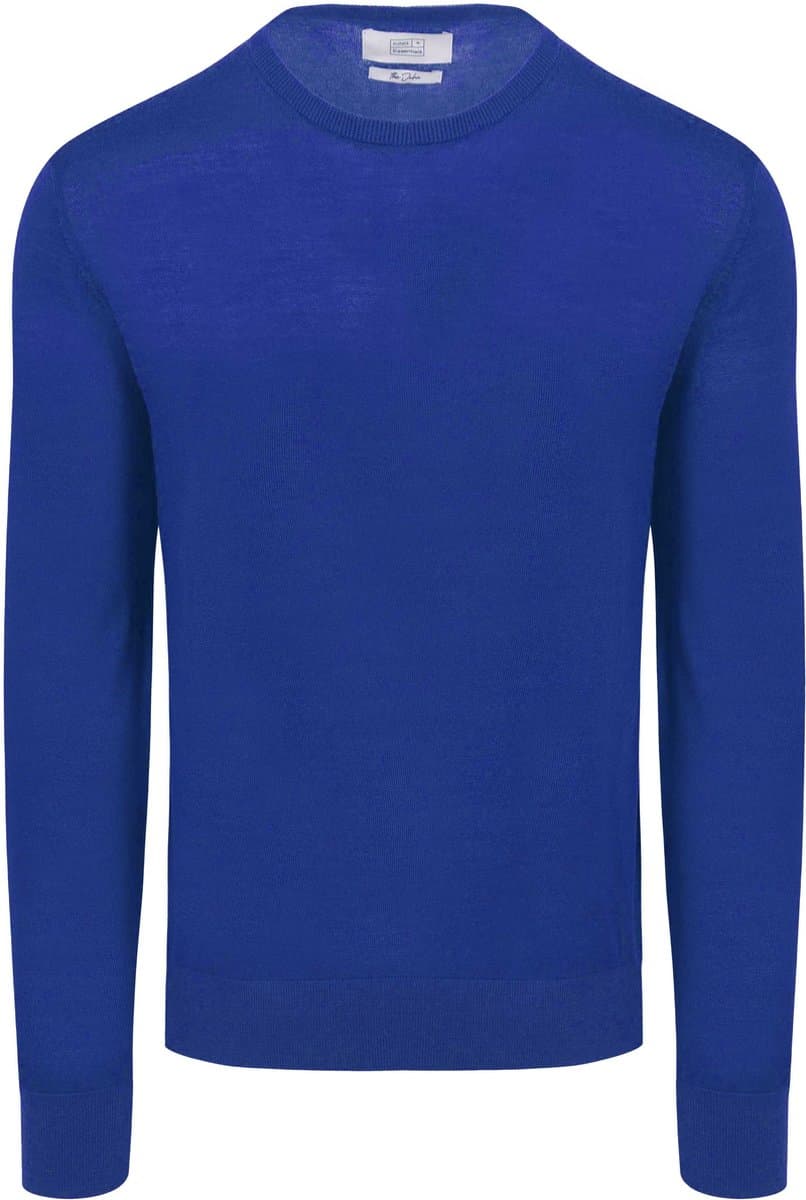 King Essentials The John Pullover Merino Royal Blauw - Maat XXL - Heren - Pullovers