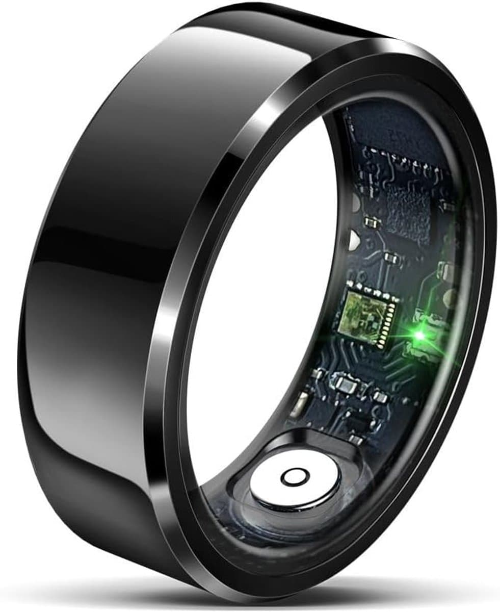 Slimme Ring - Activity Tracker - Fitness Bijhouden - Gezinsgezondheid Delen - 30 Min Opladen - Zwart