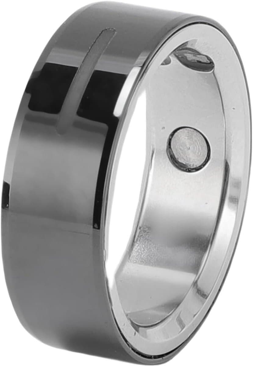 Slimme Ring - Fitness Tracker - Activiteit Volgen - Touchscreen Bediening - Maat 11 - Zilver
