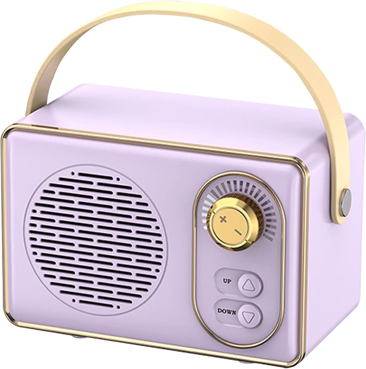 Retro Bluetooth Speaker, Vintage Portable Wireless Speaker with Bluetooth 5.0, Supports TF Card/U Disk/AUX Input, Purple