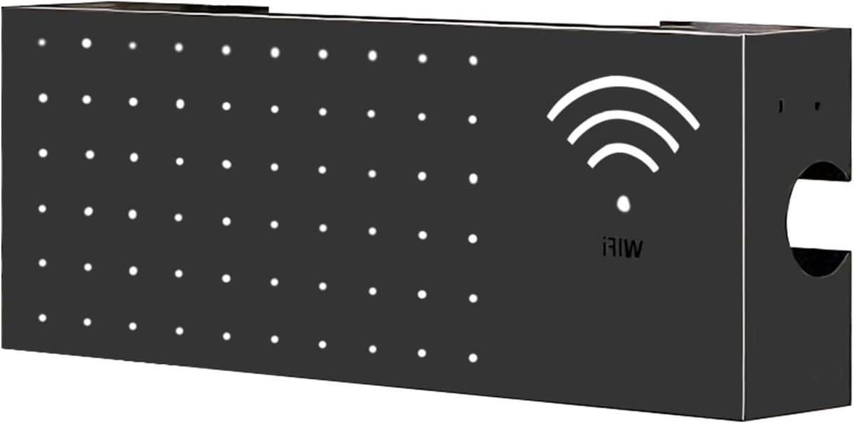 Routerafdekking - Organizer kast - Netwerk Beheer - Geperforeerd Paneel - 40 x 20 x 10 cm - Zwart