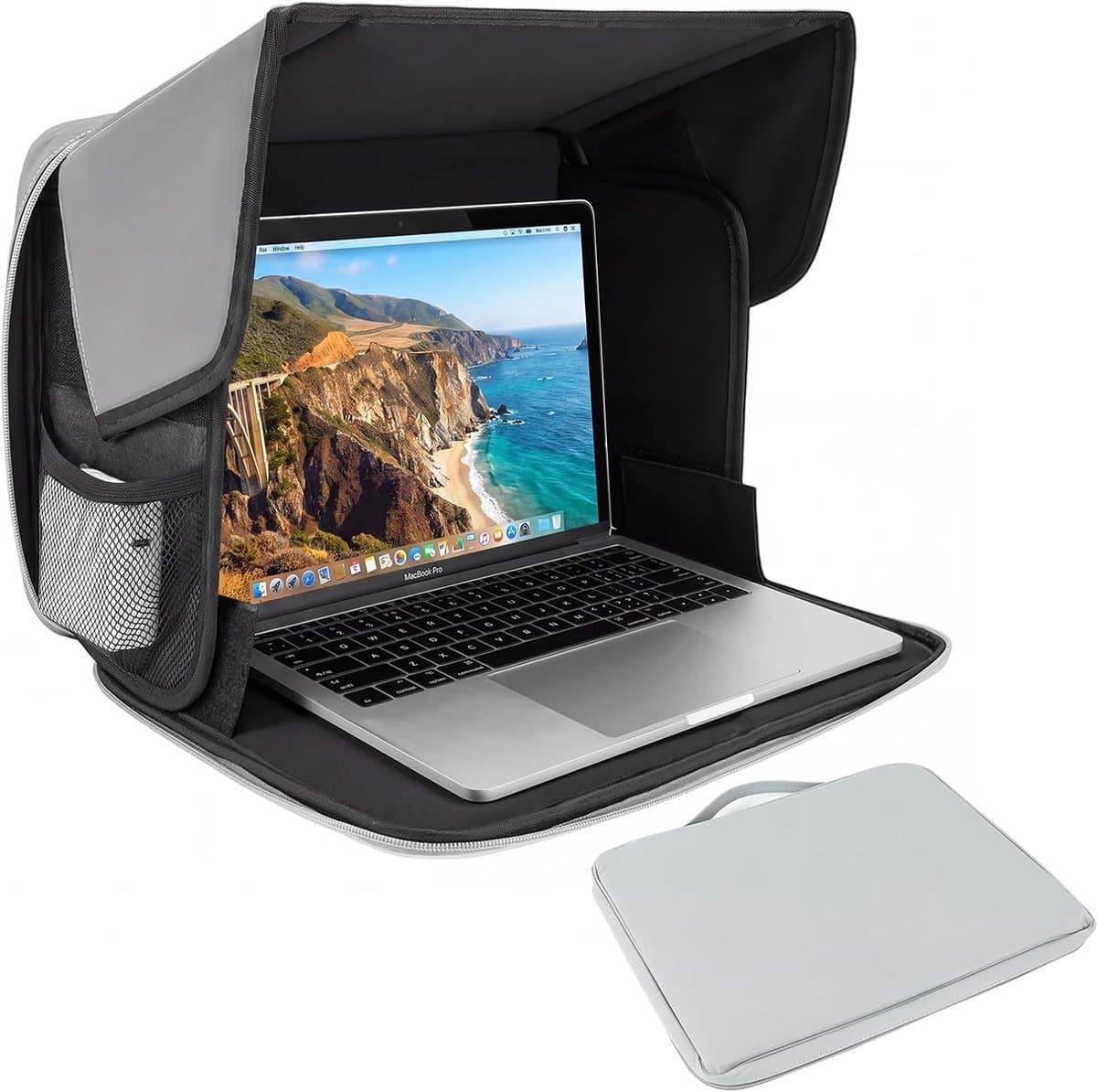 Laptop zonwering 12-16 inch - universeel scherm - vermindert verblinding - ideaal voor openbare plekken - m-winkel