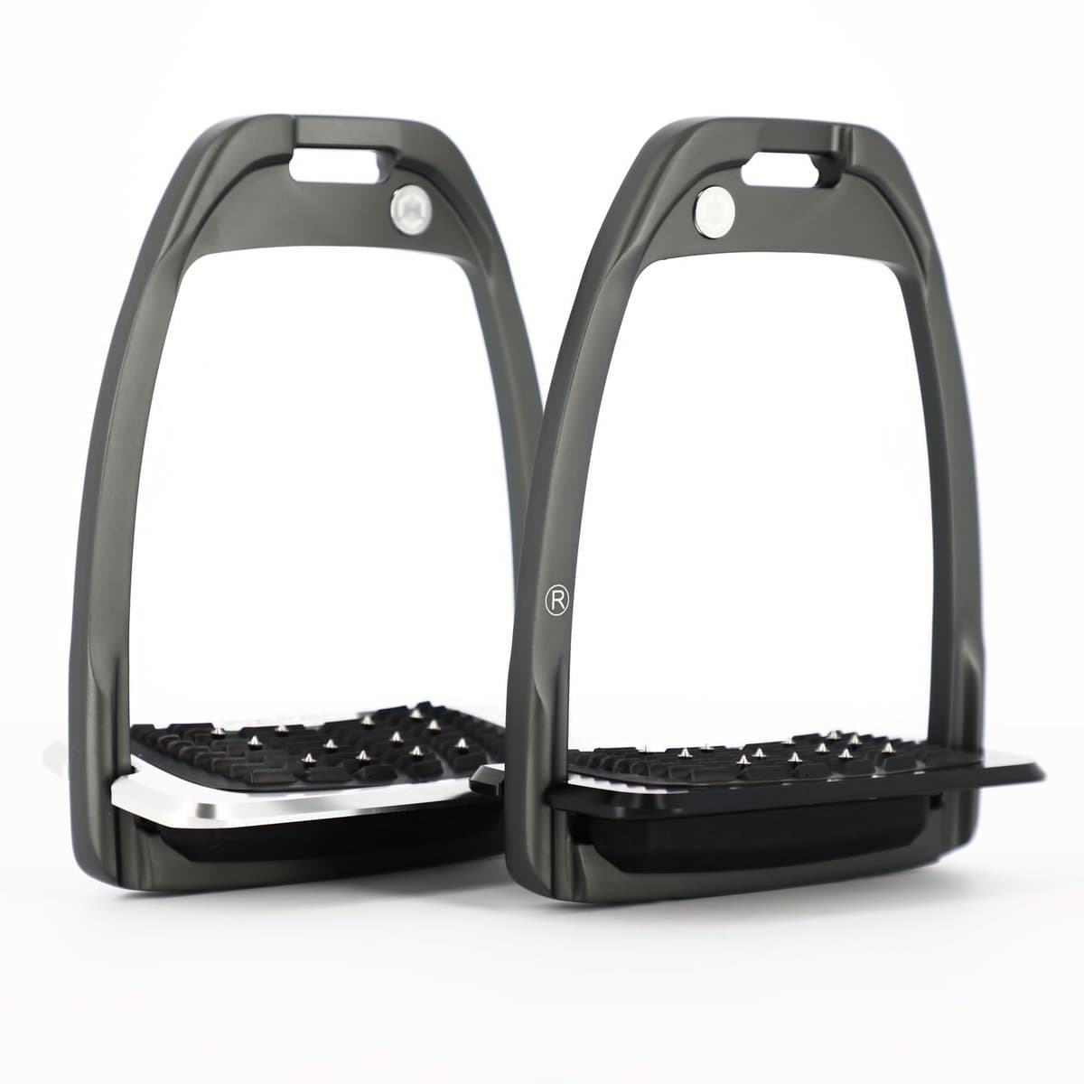 Flex-On Hunter H Aluminium Beugels - Zwart met Gekanteld Grijs Grip
