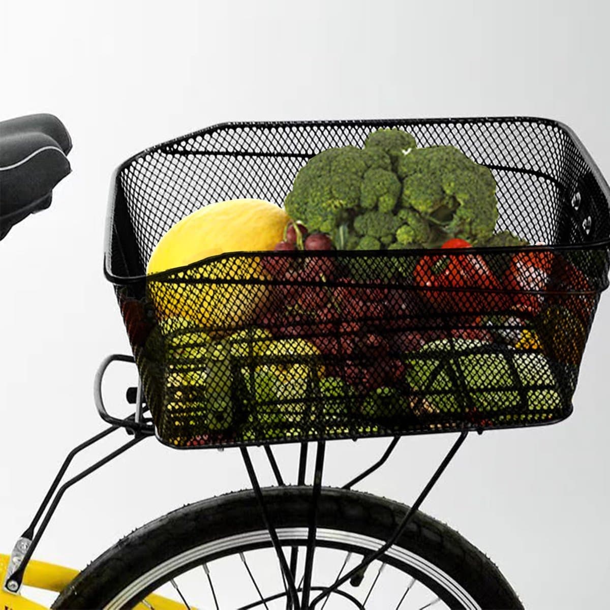 Fietsmand Achter - Afneembare Mand - Winkelen en Vervoer - Grote Laadcapaciteit - 39x30x26 cm - Zwart