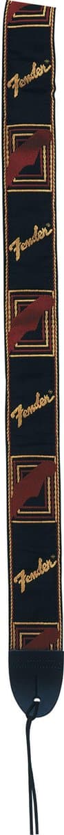 Gitaarband – Monogrammed – 2 inch – Black/Yellow/Brown