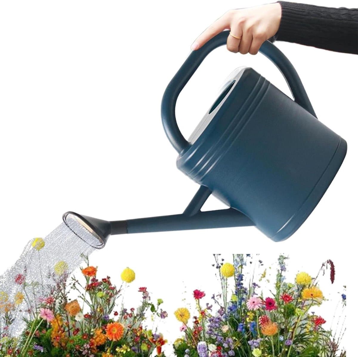 Gieter Tuin - Waterkannetje Planten - Planten Water Geven - Ergonomische Handgreep - 3 Liter - Blauw