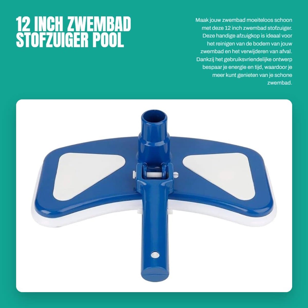 Dailygoods- Zwembadstofzuiger Hoogwaardige Materialen - Roterende Zuigkop - Duurzaam - Slijtvast - Corrosiebestendig - Veilig en Praktisch - Zwembadreiniger