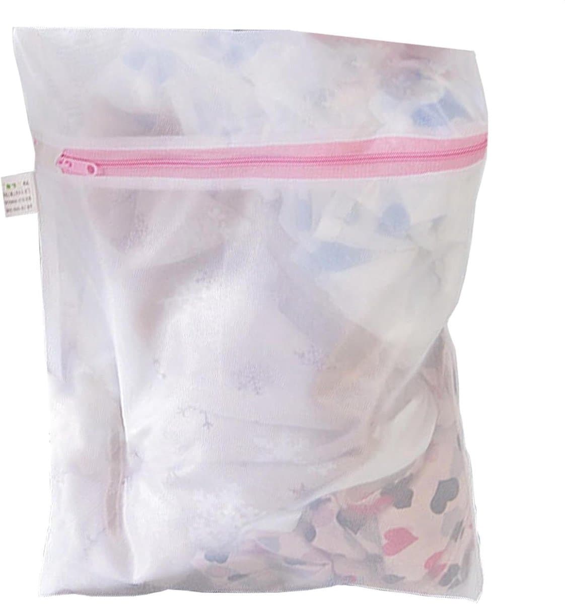 Mesh Waszak - Net Waszak - Kleding Beschermen - Gladde Ritssluiting - 30 x 40 cm - Wit