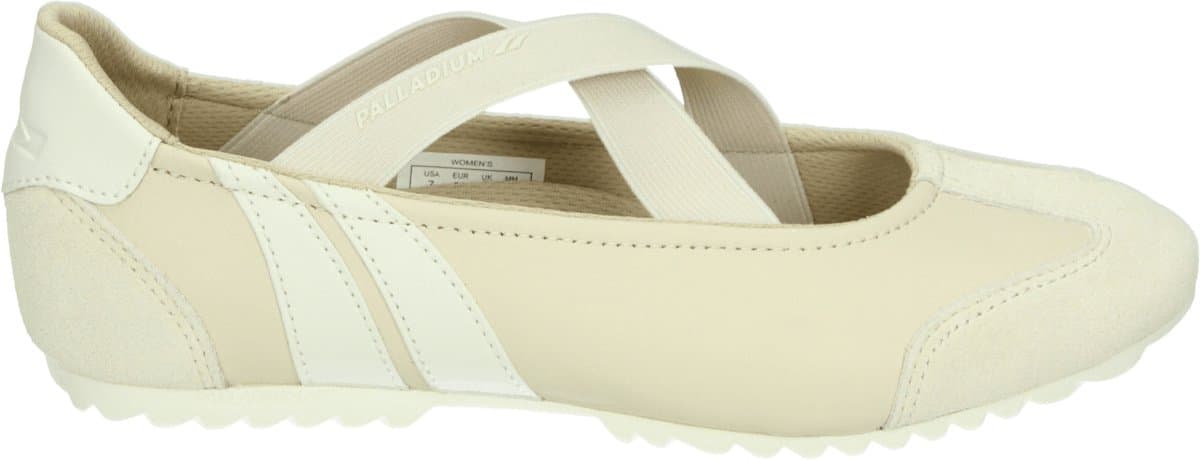 Palladium - RACER BALLERINA LTH - Ballerinaschoenen - Kleur: Wit/beige - Maat: 39