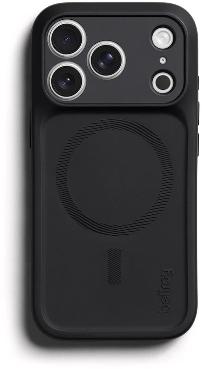 Bellroy Venture Hoesje iPhone 18 Pro – Compatibel met MagSafe – Twee Bevestigingspunten voor Accessoires – Robuust Ontwerp voor Extra Duurzaamheid - Zwart
